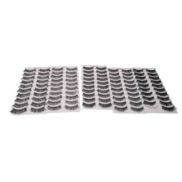 Zwellbe Fashion False Eyelashes - Variety of 48 Pairs w. 1 Extra Lash - Picture 1 of 8